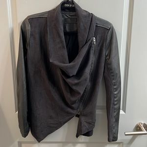 Blank NYC Leather Suede Black Jacket